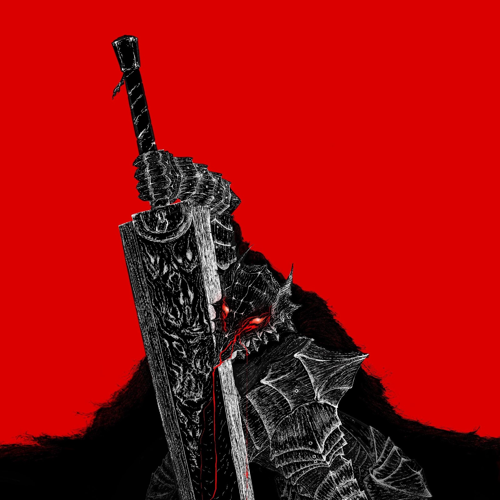 Download Berserk Manga, Guts, Dragonslayer, Anime Artwork 4K iPhone