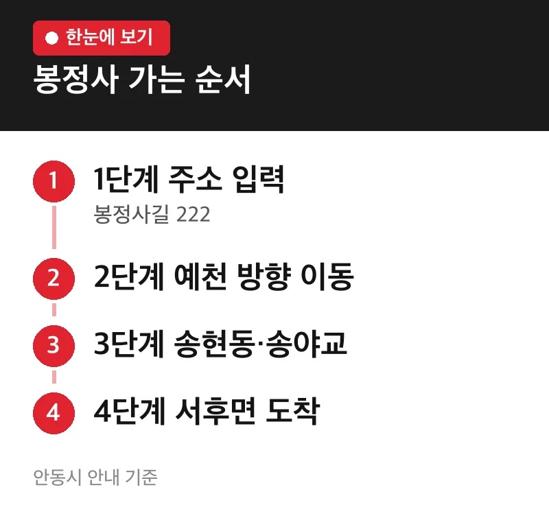 봉정사 가는 순서
