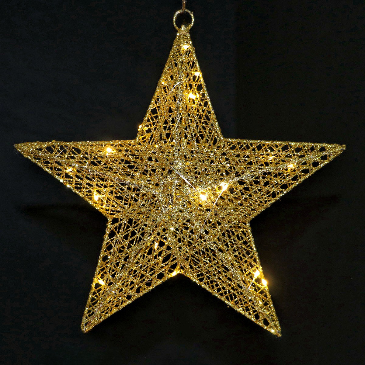 Beleuchteter Weihnachtsbaum-Stern aus Eisen