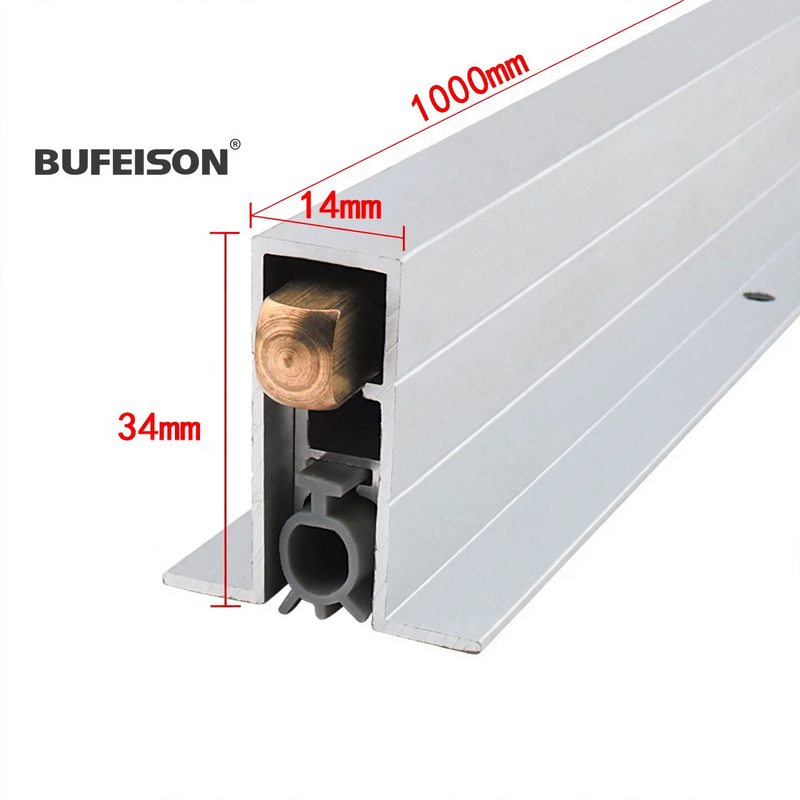Automatic door bottom seal for wooden doors