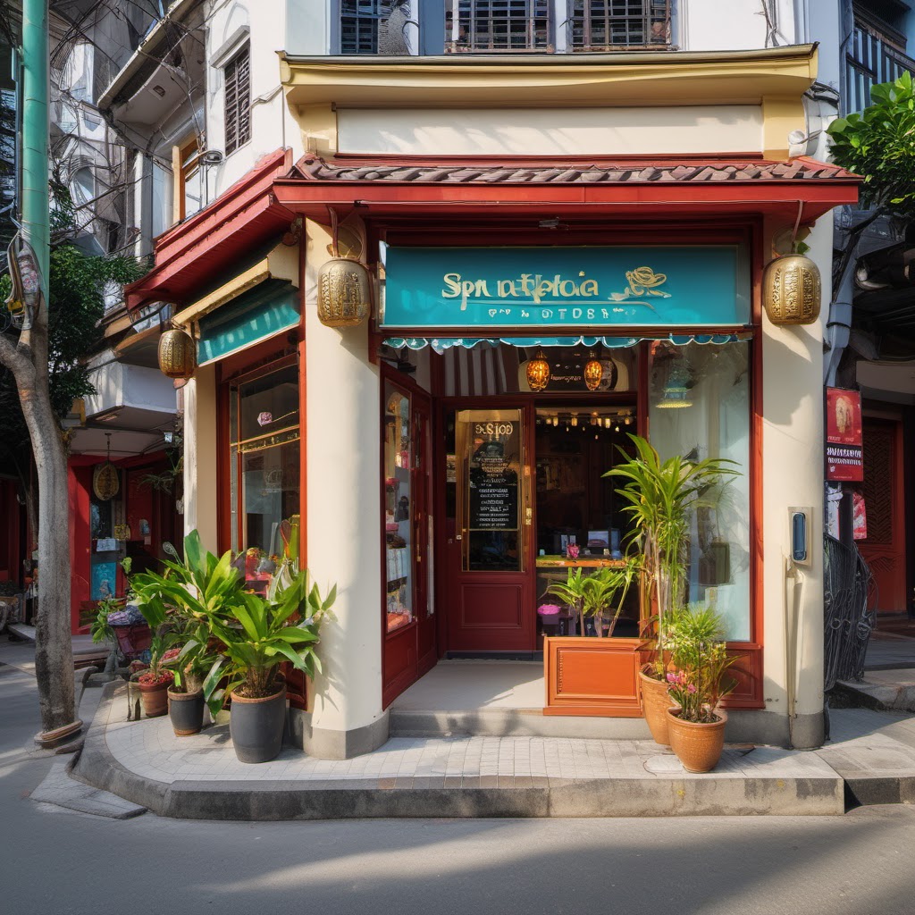 Hình minh họa: Khung cảnh cửa hàng và quy trình kinh doanh