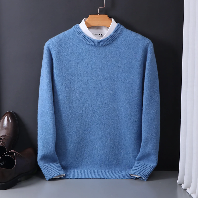 Men's Knitted Sweater, Crew Neck, Loose