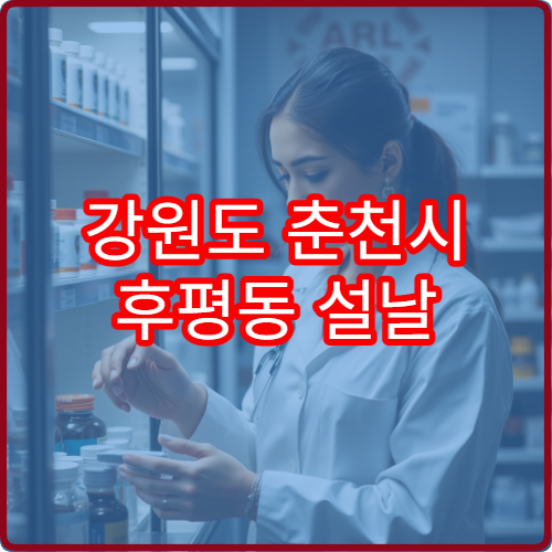 강원도 춘천시 후평동 설날 연휴 당번약국 영업시간과 비상약국 정보