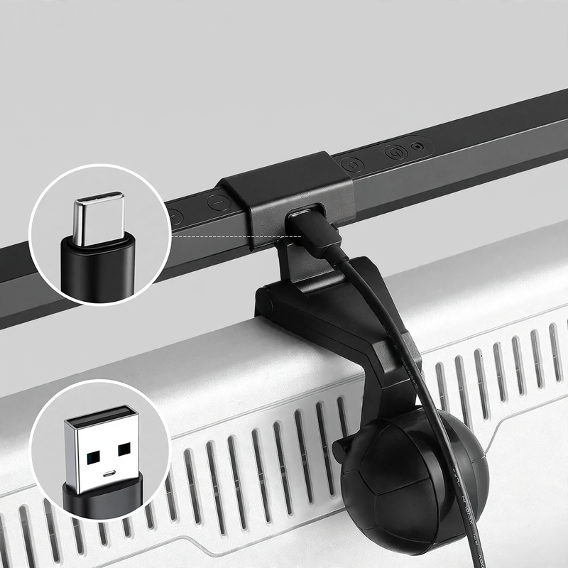 LED-Bildschirm-Klemmlampe, 40cm, Metall