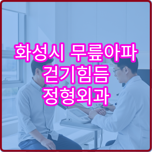 화성시 무릎아파 걷기힘듬 정형외과 주사치료 병원
