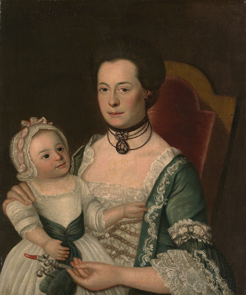 Mrs Jacob Hurd and Child ca 1762