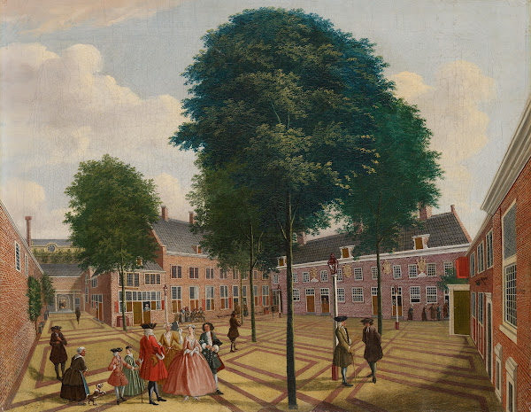 The large courtyard of the Leper House 1735