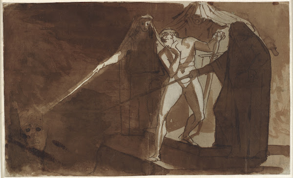 De tre hekse viser Macbeth det hjelmklædte hoved 1773