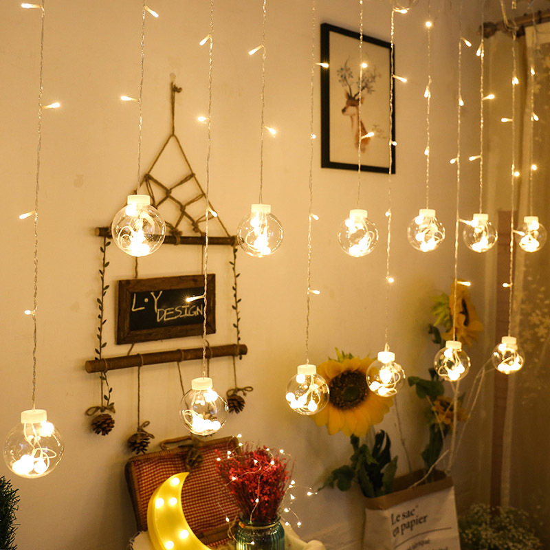 LED Curtain String Lights with Stars