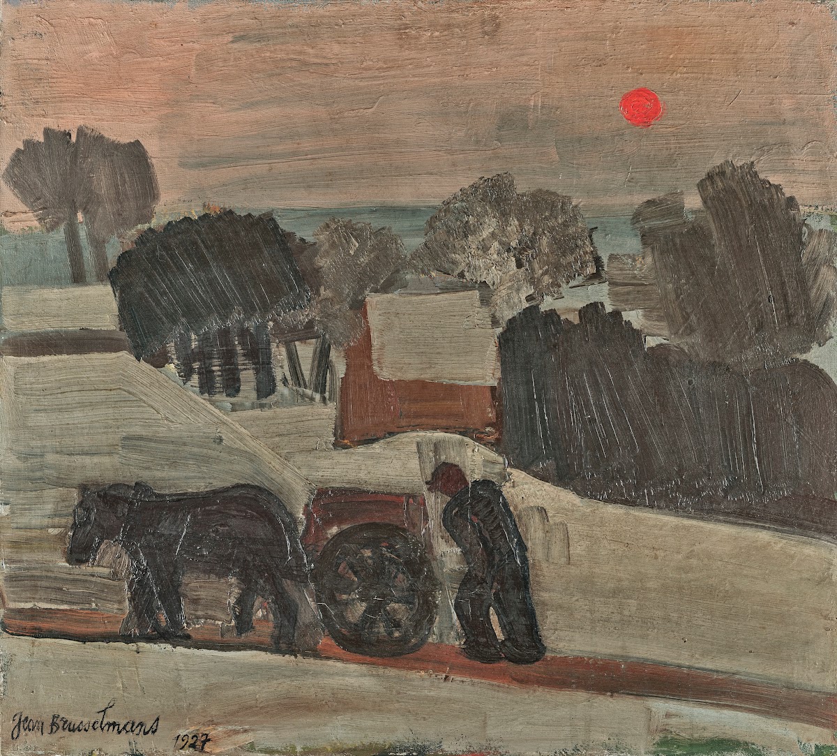Soleil couchant en Brabant 1927
