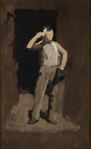 Boy in Brown study for The Ironworkers Noontime ca 1880