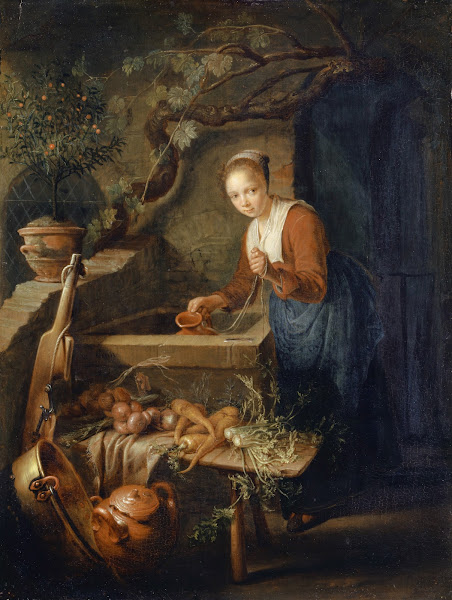Kitchen Maid at the Well 1650 55