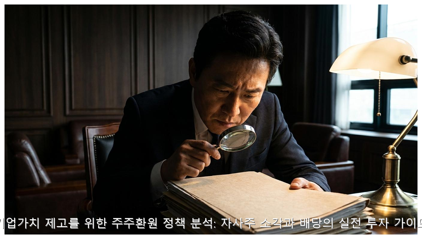 주주환원 정책과 기업가치 제고 전략 핵심 안내 및 분석 인포그래픽 (6)