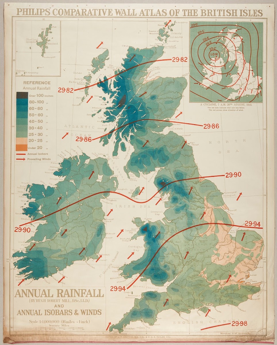 British Isles  Annual Rainfall 1920