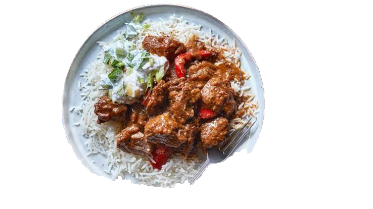 Lamb Rogan Josh with Rice