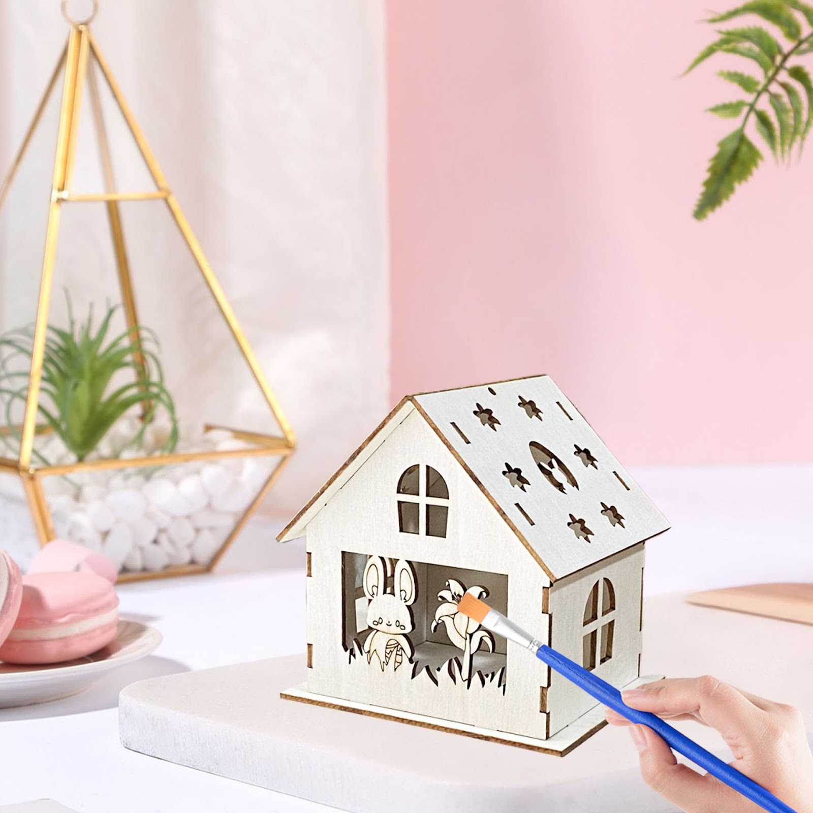 DIY Holz-Vogelhaus zum Bemalen und Zusammenbauen