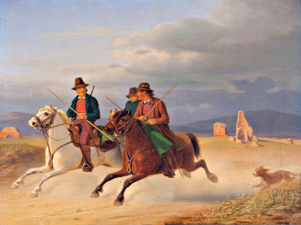 Three riding campagnols 1872