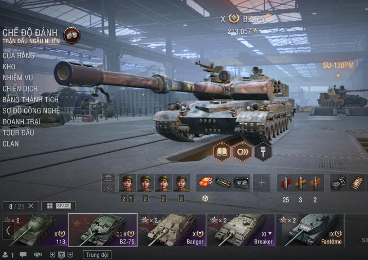 Bán acc World of Tanks PC có sẵn 2 tank cấp 11 Breaker, BZ-7...
