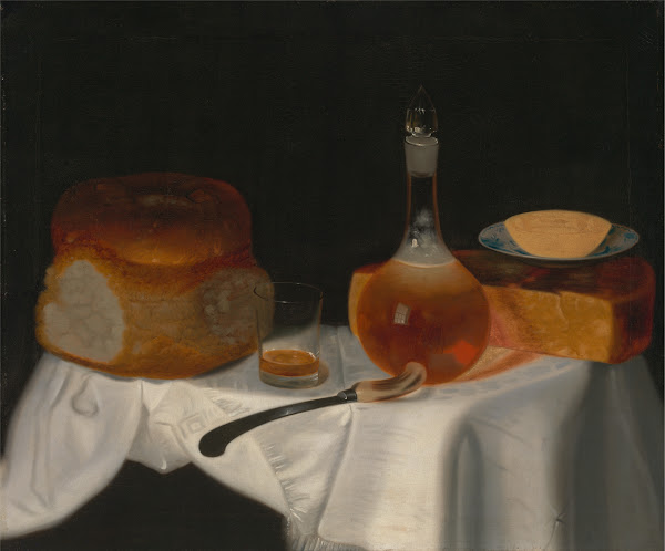 Still Life of Bread Butter and Cheese ca 1754