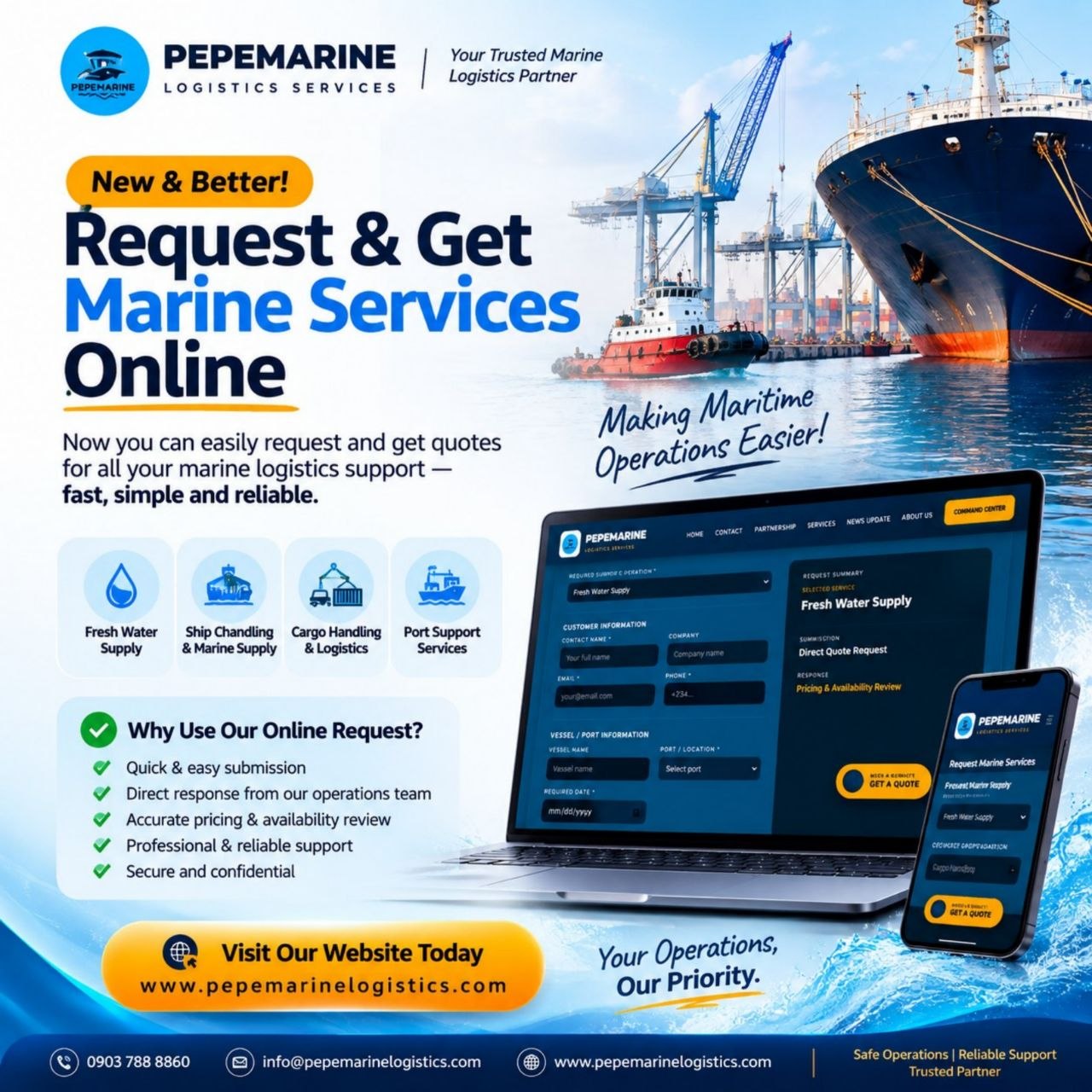 GET MARINE SERVICES | Pepemarine Logistics Services
