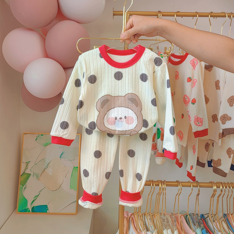 Kids Pajama Set, Cotton, Jacquard Pattern