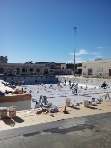 pool replastering, longer shot