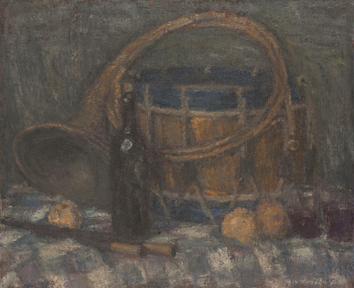 Nature morte au cor et au tambour 1900