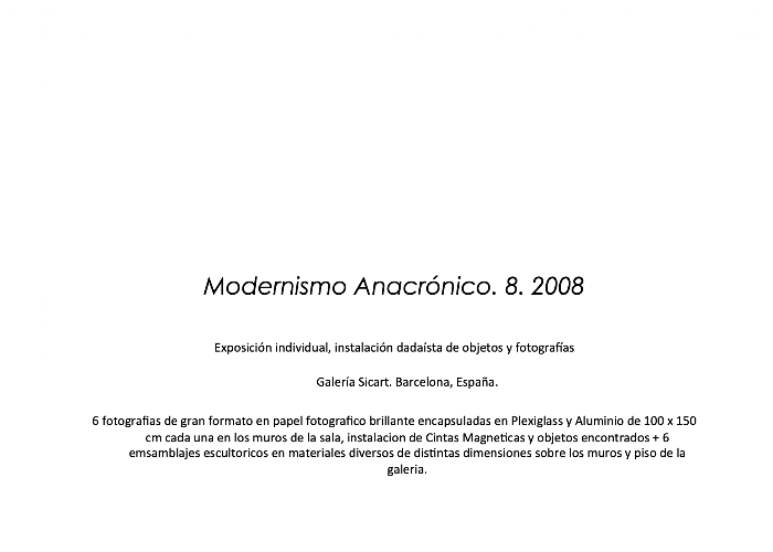 Modernismo Anacrónico. 8.2008 A