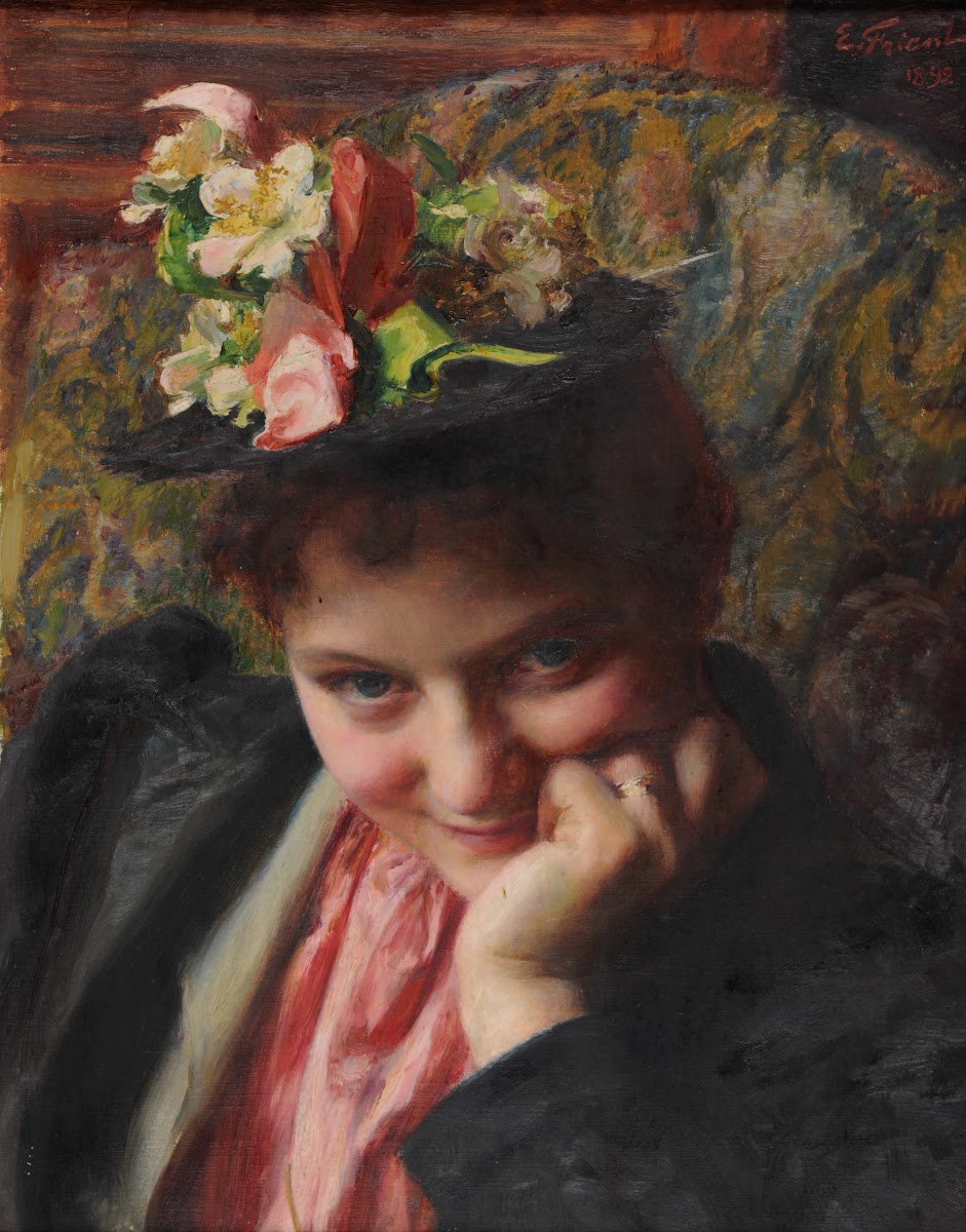 Le chapeau à fleurs 1892