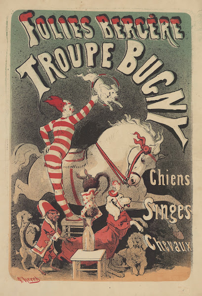 Folies Bergère Troupe Bugny chiens singes chevaux 1874