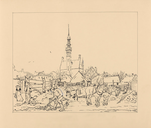 Gezicht op het stadhuis van Veere 20th century