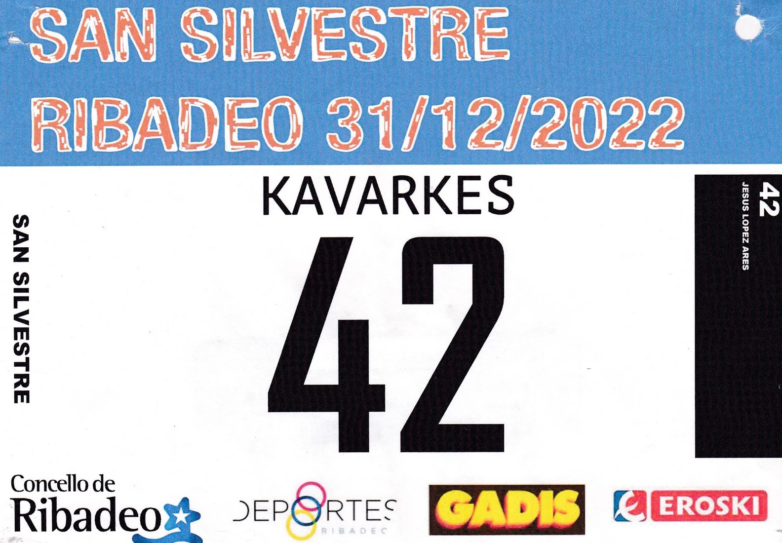 Dorsal de Sansi Ribadeo