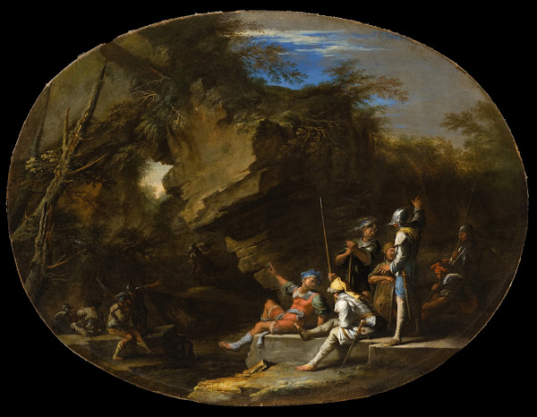 Landscape with Armed Men circa 1640
