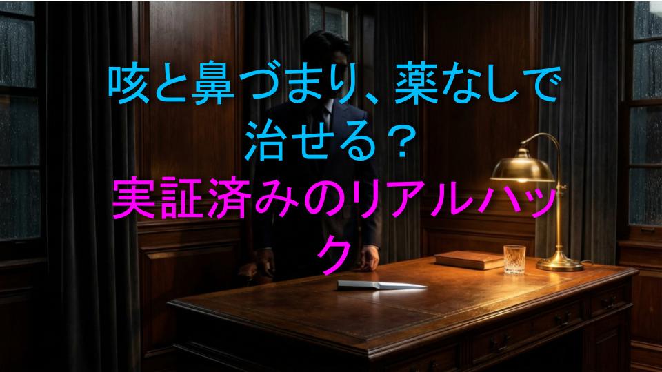 咳と鼻づまり、薬なしで治せる？実証済みのリアルハック