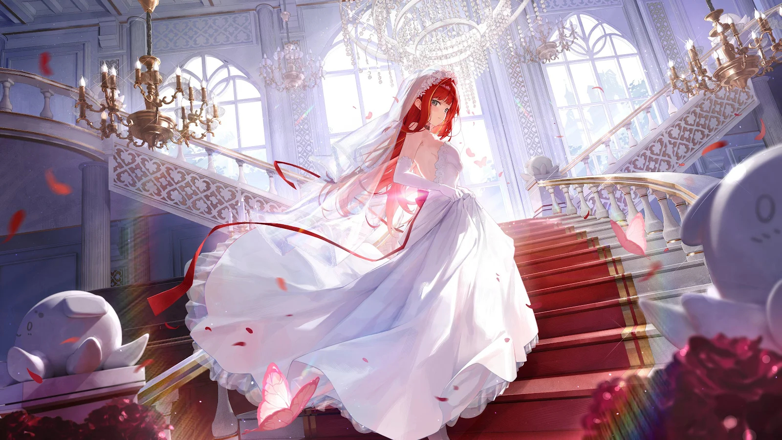 Zara Azur Lane Wedding Gown - Anime Digital Art 4K Wallpaper (4096x2304)