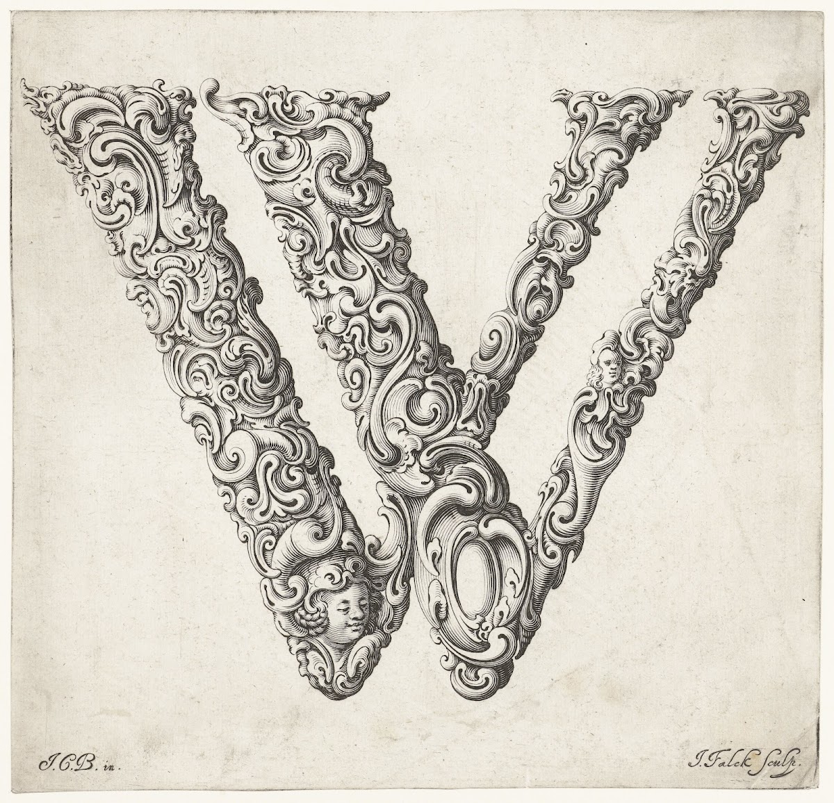 Letter W 1645 1650