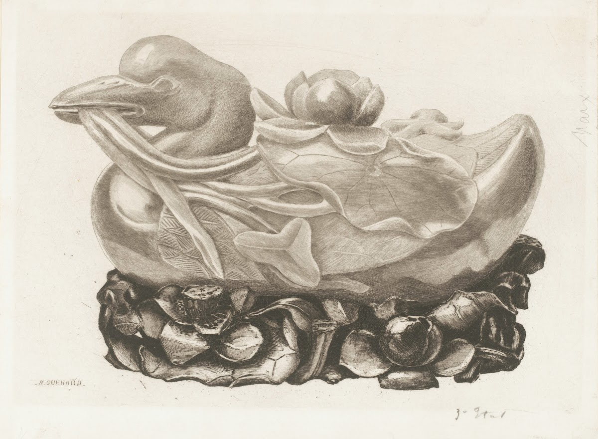 Sculpture of a duck made of jade 1890