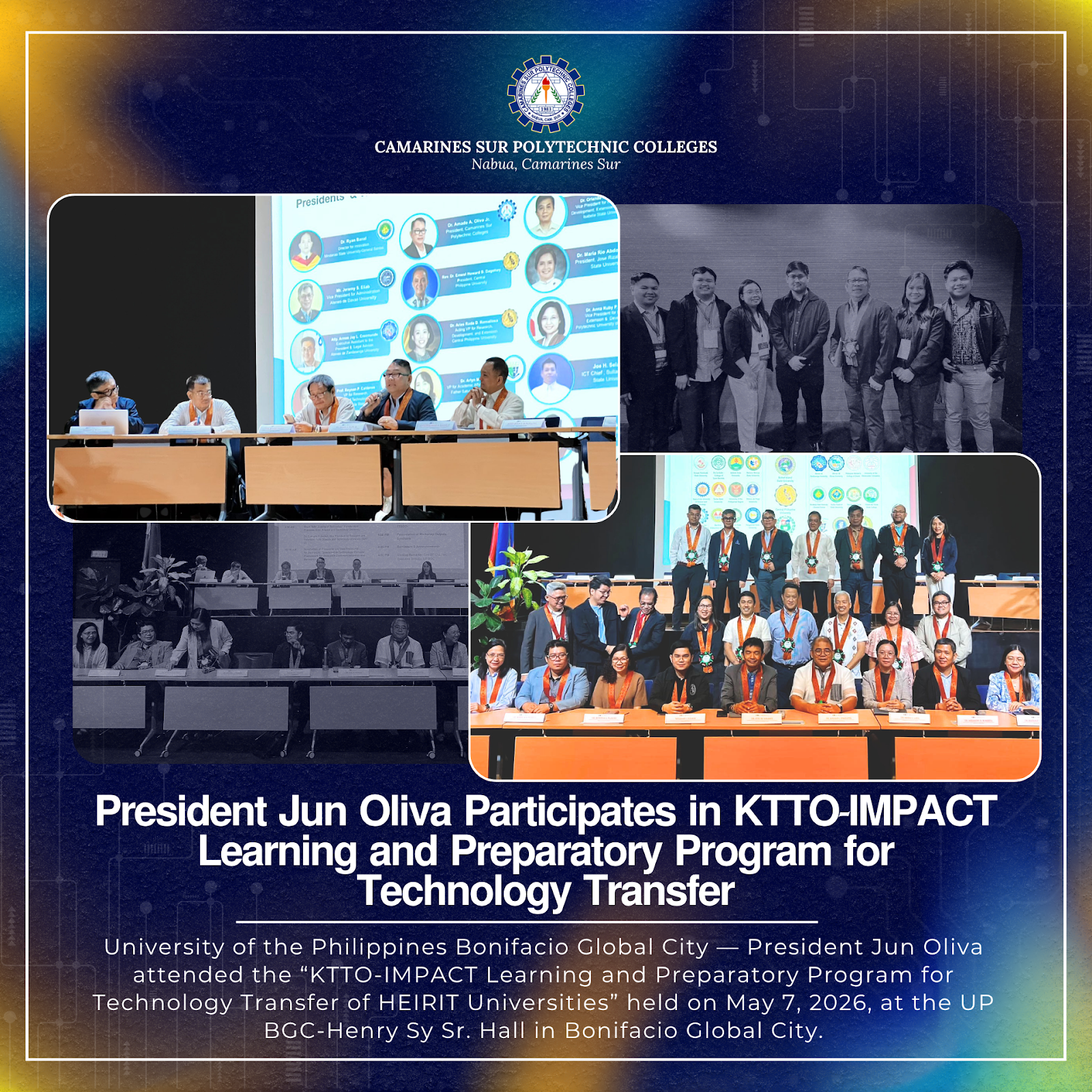 𝗣𝗿𝗲𝘀𝗶𝗱𝗲𝗻𝘁 𝗝𝘂𝗻 𝗢𝗹𝗶𝘃𝗮 𝗣𝗮𝗿𝘁𝗶𝗰𝗶𝗽𝗮𝘁𝗲𝘀 𝗶𝗻 𝗞𝗧𝗧𝗢-𝗜𝗠𝗣𝗔𝗖𝗧 𝗟𝗲𝗮𝗿𝗻𝗶𝗻𝗴 𝗮𝗻𝗱 𝗣𝗿𝗲𝗽𝗮𝗿𝗮𝘁𝗼𝗿𝘆 𝗣𝗿𝗼𝗴𝗿𝗮𝗺 𝗳𝗼𝗿 𝗧𝗲𝗰𝗵𝗻𝗼𝗹𝗼𝗴𝘆 𝗧𝗿𝗮𝗻𝘀𝗳𝗲𝗿