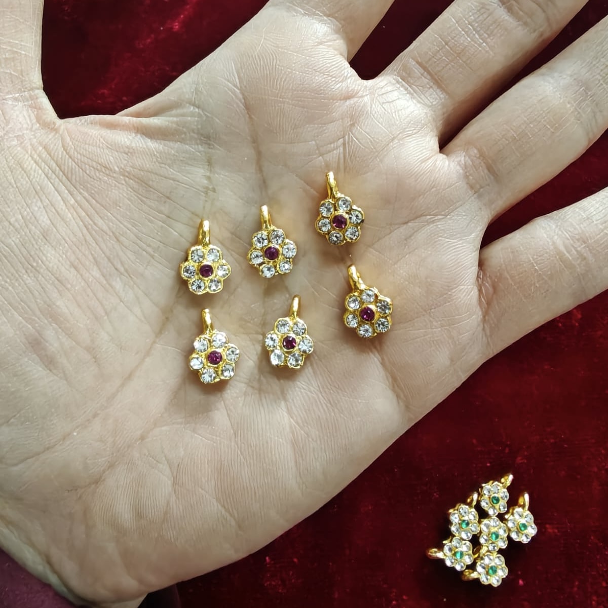 Flower Hook kadi pendent pink (pack of 6)