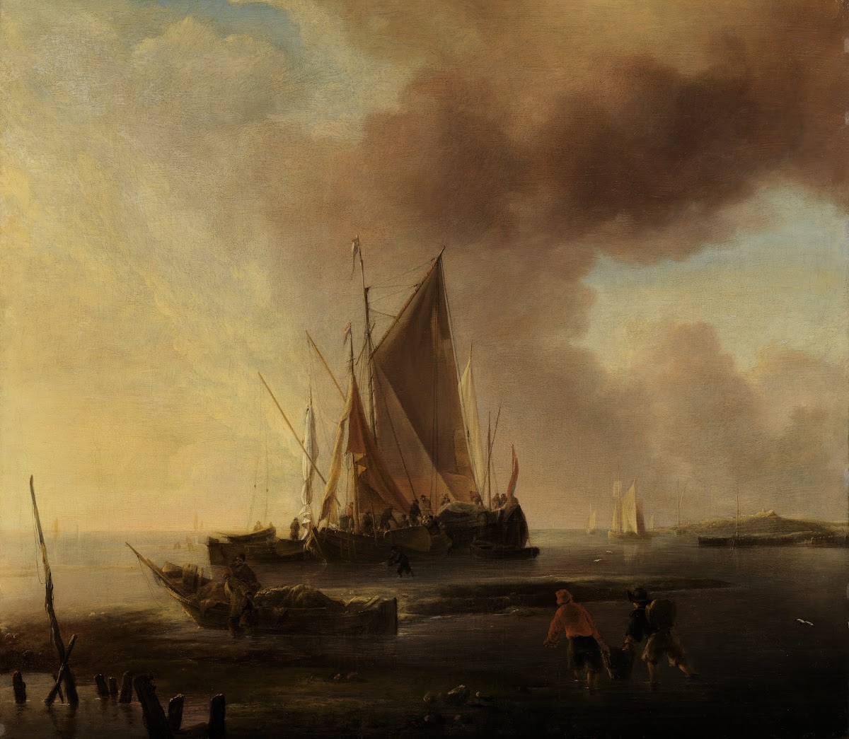 Fischerboote am Strand ca 1653