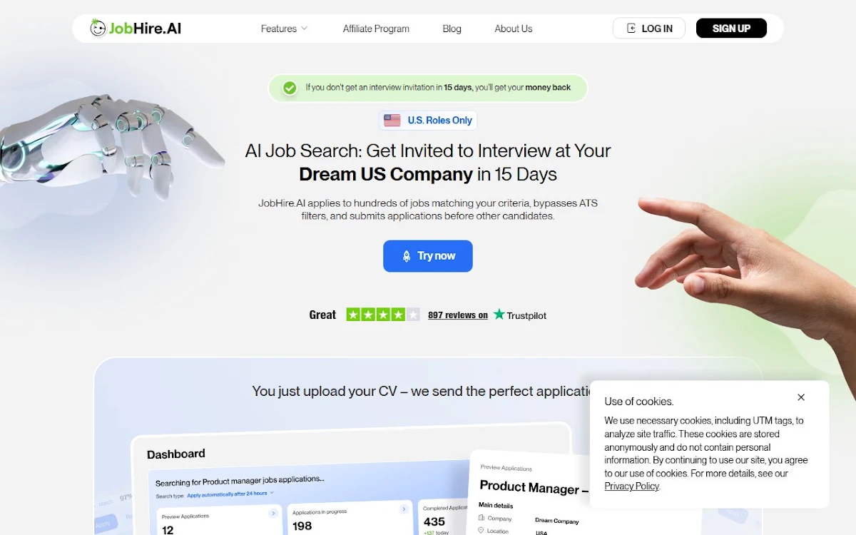 Captura de JobHire.ai