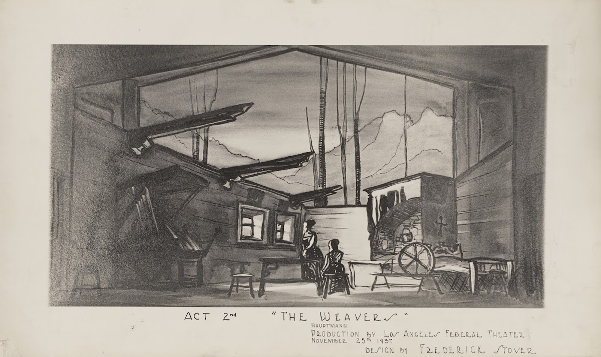 The Weavers Act 2nd Weaving Shop Interior against Mountains 1934 1943