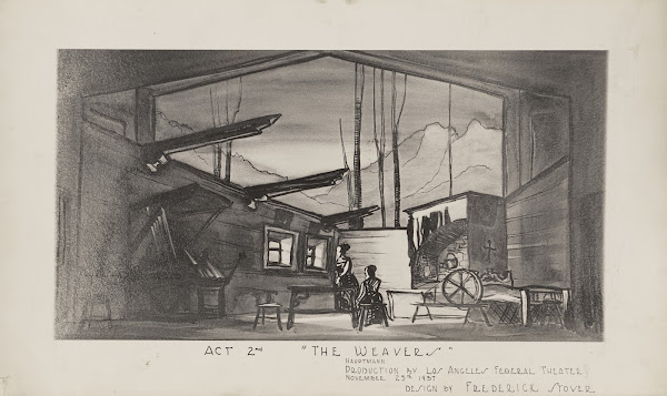 The Weavers Act 2nd Weaving Shop Interior against Mountains 1934 1943