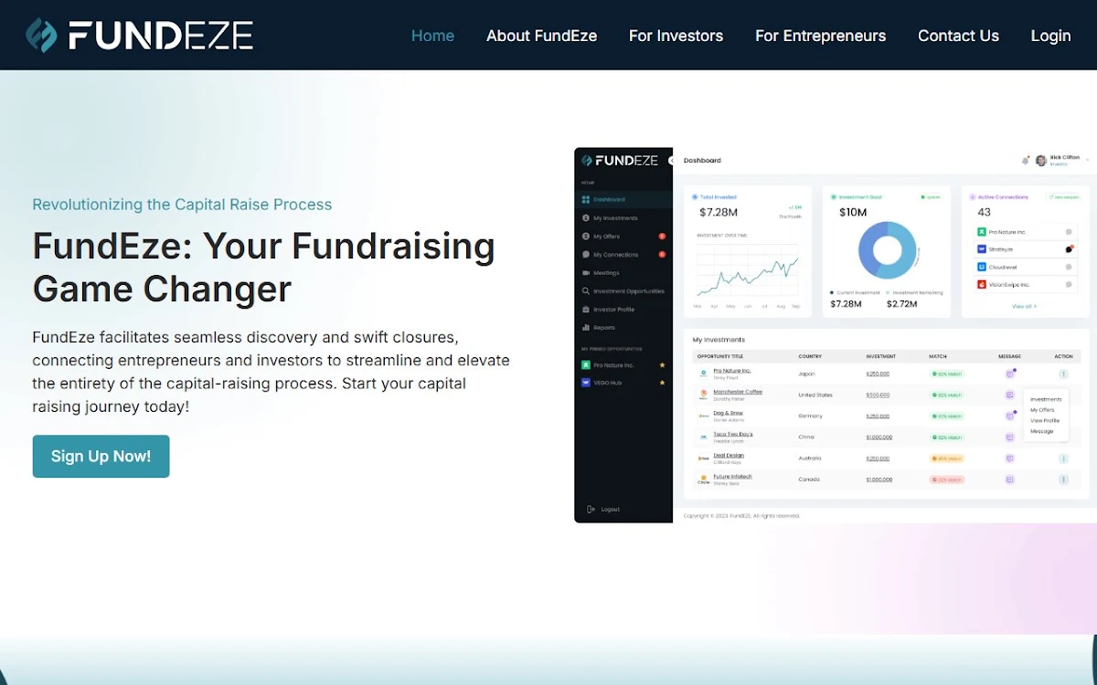 Captura de FundEze.io