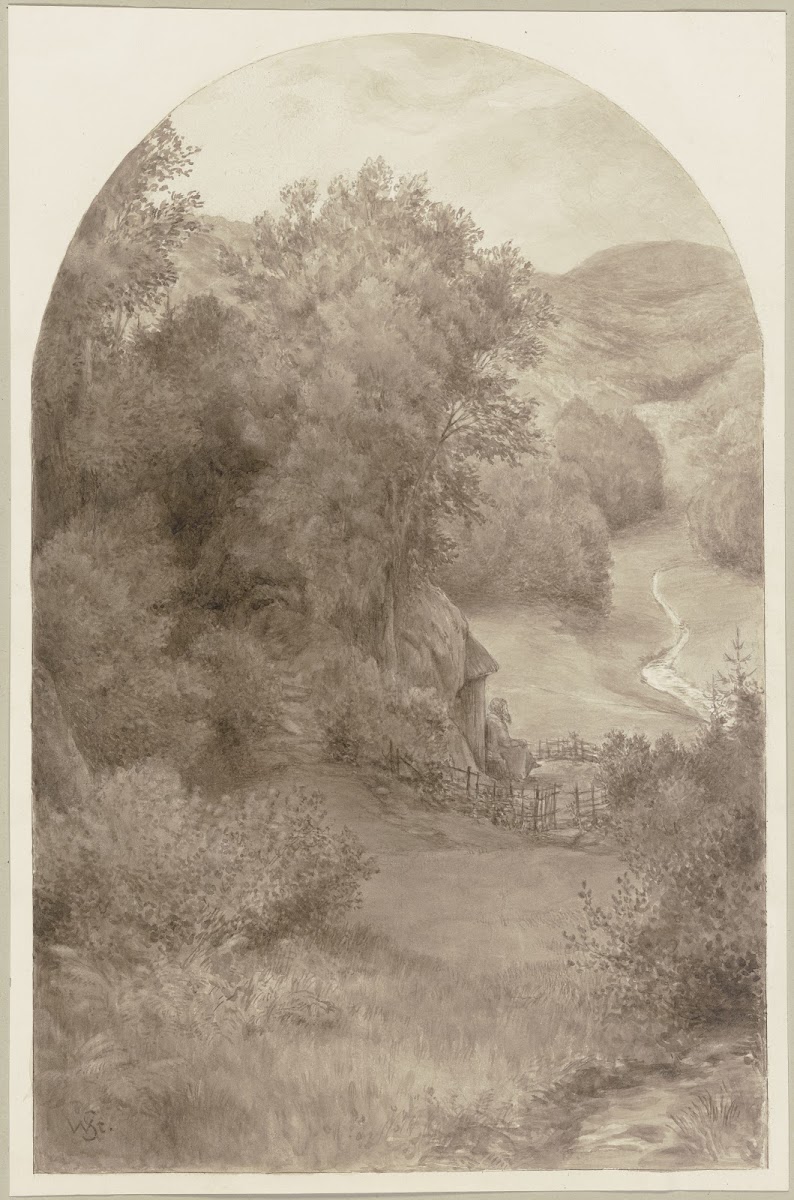 Brun in front of his hermitage ca 1884