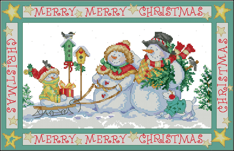 DIM08760 Snow Family Christmas