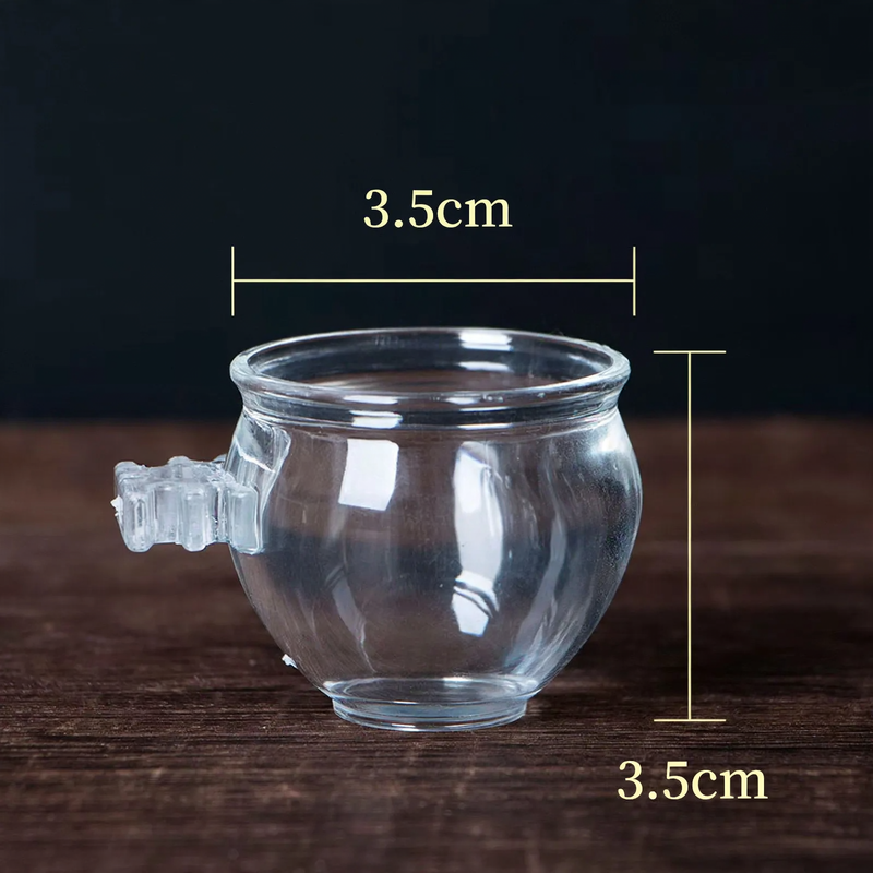 Acrylic feeding and drinking set for birds