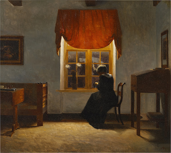 Woman Knitting by a Window 1902