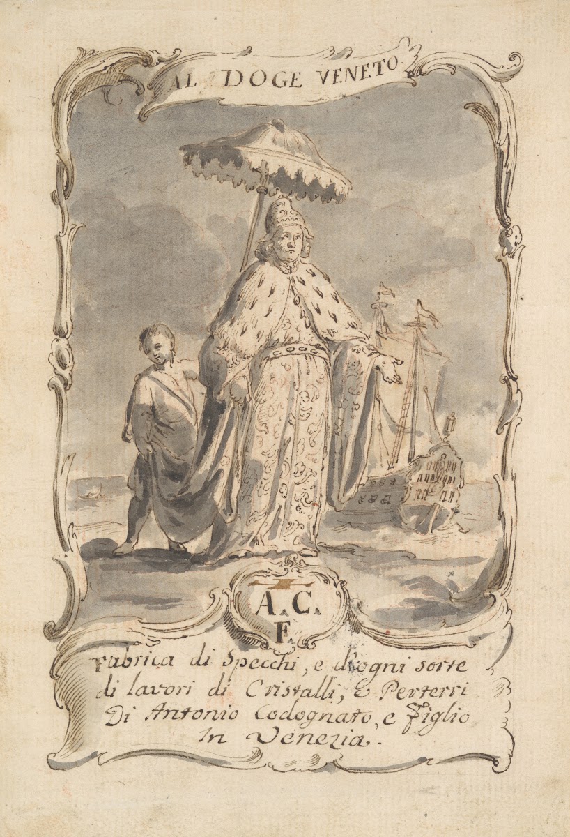 Design for a Trade Card mid 18th century