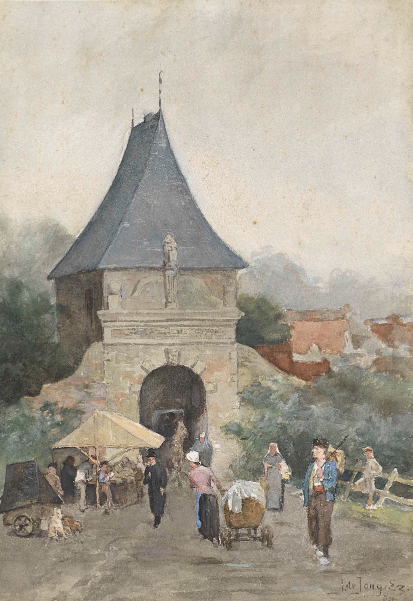 Veerpoort te Schoonhoven 1884